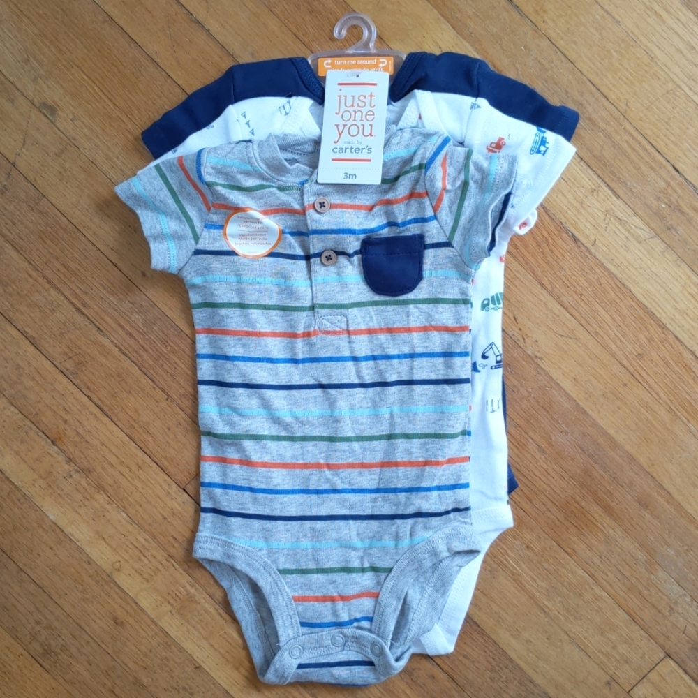 NWT Carter's boys 3mo onesie bundle